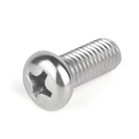 Vis de machine à tête cylindrique cruciforme M4*10mm en acier inoxydable 304 DIN 7985, 200 pièces/sac, en laiton pour meubles et bois
