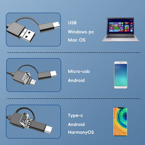 Dearsee 3 en 1 <span class=keywords><strong>Android</strong></span> <span class=keywords><strong>USB</strong></span> <span class=keywords><strong>Microscope</strong></span> Caméra 1600X <span class=keywords><strong>Microscope</strong></span> Monoculaire 1080P <span class=keywords><strong>Microscope</strong></span> Numérique Compatible avec PC - Product Image 3