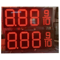Señales de precio de Gas LED 888910 de 24 pulgadas, 7 segmentos, IP65, uso en exteriores, precio de Gas Led, señal Digital, señales de precio de gasolinera
