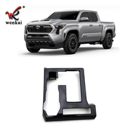 Pour Toyota Tacoma 2024 2025 accessoires intérieurs de voiture panneau de changement de vitesse couverture décor garniture ABS Fiber de carbone noir 1 pièces