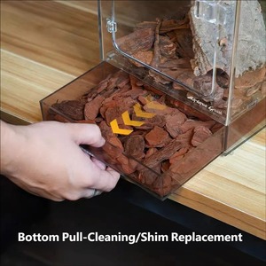 Üstün Havalandırmalı Akrilik Sürüngen Yaşam Alanı 20x20x30cm Ağaç Yaşamı Teraryumu Çöl Manzarası Kurulumu ve Evcil Yılanlar için - Product Image 3