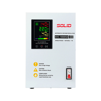 Stabilisateur de tension monophasé 10 kVA de type servomoteur, sortie 220 V, haute efficacité, 10 000 W, tension d'entrée 140 V-260 V