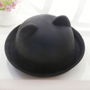 Sombrero Fedora de Fieltro de Lana con Orejas de Gato para Adultos, Unisex, Estilo Vintage, Gorra de Lana, Regalo Promocional - Product Image 3