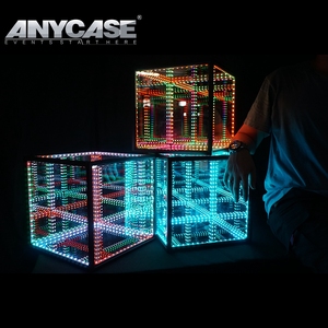 3D Night Light LED tempered Cube lampada da tavolo Colorful Phantom Magician Atmosphere Light per TV PC Gaming Party Coffee Hotel Room - Product Image 4