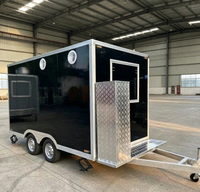 Camionnette de vente de crème glacée Aobote avec logo personnalisé, résistante à la rouille, équipement de cuisine complet, nettoyage facile, utilisation en extérieur