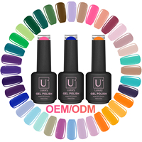 Fournitures d'Ongles de Chine Vernis à Ongles Gel Semi-Permanent 15 ml Personnalisation OEM Logo Marque Privée Vernis Gel UV Soak-Off