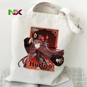 Sac fourre-tout en toile imprimé anime Genshin Impact <span class=keywords><strong>Hu</strong></span> <span class=keywords><strong>Tao</strong></span> Wangsheng Funeral, style Harajuku, sac à bandoulière - Product Image 2