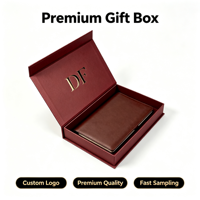 Boîte cadeau pliable magnétique avec logo personnalisé, estampage à chaud, forme de livre rigide, boîte cadeau en papier pour emballages de portefeuilles et de carnets