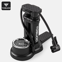 TOSUOD Pompe à vélo légère Pompe à air en acier portable avec pédale pour accessoire de vélo de route de montagne