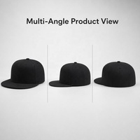 Casquette Snapback Unisexe Personnalisée à 5 Panneaux avec Broderie 3D et Œillets, Visière Plate, Style Luxe, Sports de Plein Air, Logo sur le Panneau Avant, Tissu Standard