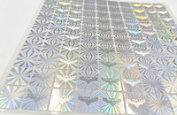 Autocollant holographique personnalisé de haute qualité, impression UV directe d'usine, surface brillante, prix compétitif