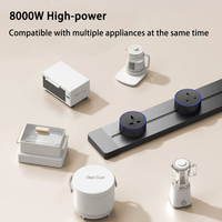 Prise de courant pour lampe à induction 13 10A EU/FR/Russie/Israël/Italie, adaptateur électrique amovible pour bureau, prise universelle USB UK