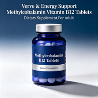 Comprimés de méthylcobalamine (vitamine B12) en gros, marque privée OEM, complément alimentaire personnalisé en vrac