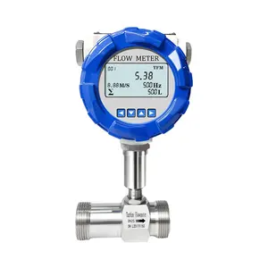 Yunyi High Accuracy Water Flowmeter Digital Type Dn4 Gas Sensor Fuel Liquid I2c Rs485 Turbine Flow Meter