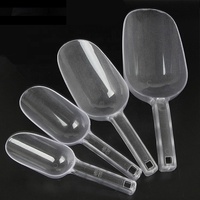 Pelle à glace transparente en plastique pour réfrigérateur, seaux à glace en plastique transparent pour congélateurs, bars, bonbons et produits secs