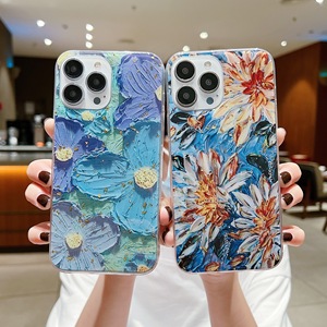 Nueva Funda para Teléfono con Diseño de Flores Brillantes y Pintura al Óleo para iPhone 11 12 13 14 Pro Max X XS XR 7 8 SE - Product Image 2