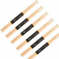 Bâtonnets de batterie en bois de hickory de haute qualité, vente chaude, logo personnalisé, érable dur 5A 7A, accessoires d'instruments de musique