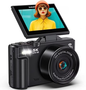 Máy quay vlog kỹ thuật số AUSEK chất lượng cao 75MP 5K với màn hình lật dành cho sinh viên, kết nối WIFI - Product Image 1