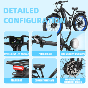 Bicicleta de Montaña Eléctrica con Suspensión Completa, Cuadro de Aluminio, Motor sin Escobillas, Largo Alcance, 60V/35AH, Batería de Litio, Envío Directo desde Almacén en la UE, Excee - Product Image 6