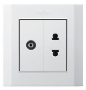 Vente directe usine chinoise – Prise <span class=keywords><strong>TV</strong></span> populaire + prise à 2 broches blanche pour PC et AV, usage domestique - Product Image 3