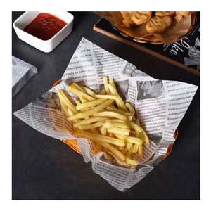 กระดาษห่อแซนวิชเคลือบแว็กซ์กันไขมันแบบกำหนดเอง ไม่ฟอกขาว สำหรับอาหาร เบอร์เกอร์ ไก่ทอด เฟรนช์ฟรายส์ สำหรับผู้ผลิต - Product Image 6