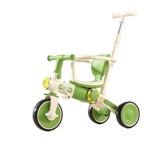 Triciclo per Bambini <span class=keywords><strong>1</strong></span>-6 Anni, Monopattino Bilanciato con Musica e Luci LED, Bicicletta Giocattolo a Tre Ruote in Plastica - Product Image 5