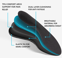 Vente en gros Fabricant Logo personnalisé Inserts de soutien de la voûte plantaire amortisseur absorbant les chocs Semelles orthopédiques pour chaussures de sport
