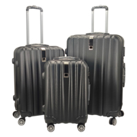 Ensemble de bagages de voyage d'affaires personnalisé en ABS et polyester, 3 pièces, avec serrure TSA et roulettes - valise en gros