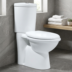 Vistaar European Standard Modern Square Ceramic Two Piece Toilet P <b>Trap</b> Bathroom Water Closet Set - Product Image 4