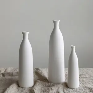 Wholesale Vase Nordic Minimalism Style Decoration For Centerpieces Kitchen Officewhite Ceramic Vases Decoration For Home