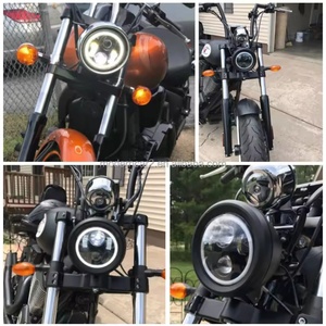 Faro LED de 5.75 Pulgadas con Aro Halo, Luz de Conducción con Ojo de Ángel, DRL Redondo de 5.75'' para Jeep Cherokee, Faro LED para Motocicleta - Product Image 4