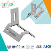 Support de montage de panneau solaire Art Sign pour toit métallique, système de fixation solaire SUS304, système de fixation de panneau solaire personnalisé, vente en gros