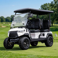 Carrito de Golf Comfort-Ride para 4 Personas con Asientos de Felpa, Funcionamiento Suave, Resistente, Carrito de Golf Duradero para Campos de Golf y Caminos No Públicos, DOT CE