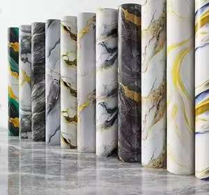 Nouveau marbre à motifs dorés auto-adhésif mur attaché dorure papier peint auto-adhésif panneaux en PVC <span class=keywords><strong>Film</strong></span> enduit de couleur - Product Image 5