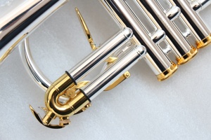 Chuyên nghiệp bạc mạ vàng phù hợp cơ thể đồng thau cupronickel Slide EB gây nên Soprano <span class=keywords><strong>Cornet</strong></span> với trường hợp khó khăn để bán - Product Image 4