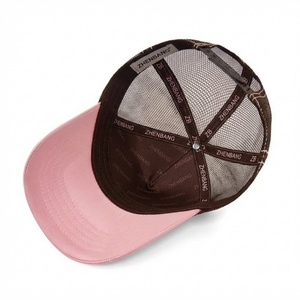 Satin Mesh Cap 3D Chain Stitch <b>Embroidery</b> Custom High Quality Fashion 6-Panel Trucker Hat Durable Stitched Brim Snapback - Product Image 4