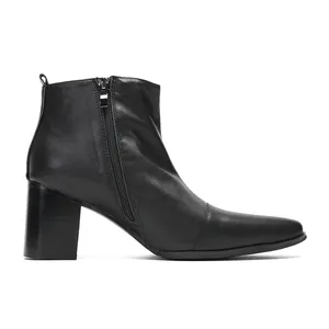 Botines de lujo Retro para hombre para invierno estilo <span class=keywords><strong>Chelsea</strong></span> negro con tacones altos hebilla grande cremallera vestido de vaquero zapatos de fiesta - Product Image 3