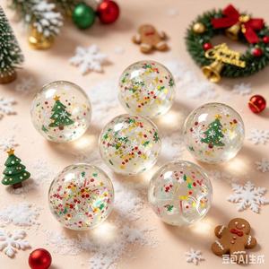 Christmas Squishy Ice Cube Stress Relief Slow Rebound Maltose <b>Glitter</b> Fidget for Kids Adults Sensory Holiday Gift - Product Image 4