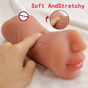 Double Ended Male Stroker Generasi ke-2 580g Hiasan Gigi Gel Lembut Sangat Realistis Tersedia di AS Dual Entry TPE Masturbator - Product Image 4
