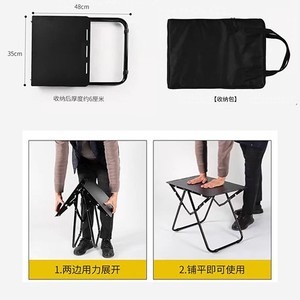 โต๊ะพับอลูมิเนียมอัลลอยด์ 58x35x42 ซม. โต๊ะปิกนิกตั้งแคมป์กลางแจ้งแบบพกพา - Product Image 5