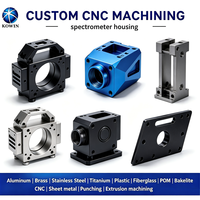 Boîtier de spectromètre en aluminium usiné CNC sur mesure OEM, boîtier métallique léger pour équipement de spectroscopie optique industrielle