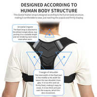 Attelle dorsale réglable Correcteur de posture Support d'épaule Protéger le soulagement de la douleur au dos anti-bossu