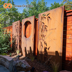 Tùy Chỉnh Cắt Laser Trang Trí Ngoài Trời Riêng Tư Nghệ Thuật Màn Hình Kim Loại Panels Corten Vườn Thép Màn Hình - Product Image 3