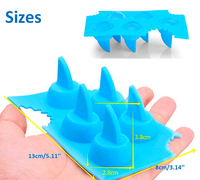 Moule à glaçons fantaisie sur le thème de l'océan, moule à glaçons amusant en silicone en forme de queue de requin pour whisky et cocktails, bacs à glaçons réutilisables en forme de requin