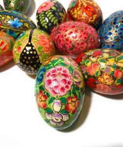 Paper Mache Easter Eggs Hand Painted Artificial Eggs for Easter Decoration From Manufacturers From India - Product Image 1