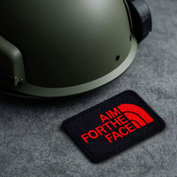 AIM FORTHER FACE Patch brodé pour vêtements, quatre couleurs, logo tactique, patch à lettres amusant, à coudre, style homme, sac à dos, chapeau, DIY