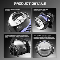 Lente de Proyector LED de Alta Potencia VAHID con Doble Láser de 73W, 11000LM, BILED, 3.0 Pulgadas, Universal, 6000K, 12V
