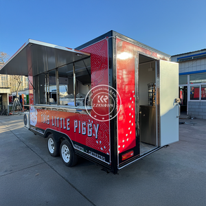 Chariot de rue de couleur personnalisée Certification CE Camion de nourriture américain Chariot à hot-dogs Remorque de cuisine mobile - Product Image 4