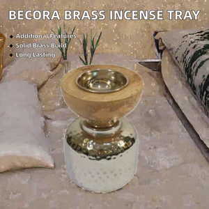Quemador de Incienso de Latón Puro Estilo Tibetano Tayyab Handicraft, para Uso Aromático con Sándalo y Cilantro, con Alambre de Metal de Hierro Antiguo - Product Image 2