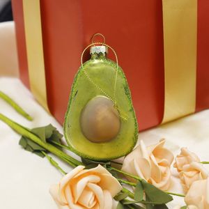 Adorno Navideño de Cristal en Forma de Bola con Diseño de Fruta Impreso con UV de 8 cm, Color Rojo o Personalizado - Product Image 5